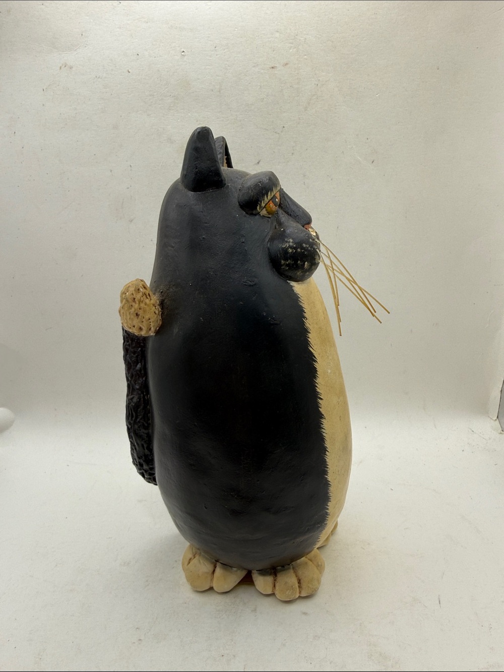 Vtg Enesco Funny Bone Vicki Thomas Tux Fat Cat Figurine Collectible Decor Folk - Picture 2 of 15
